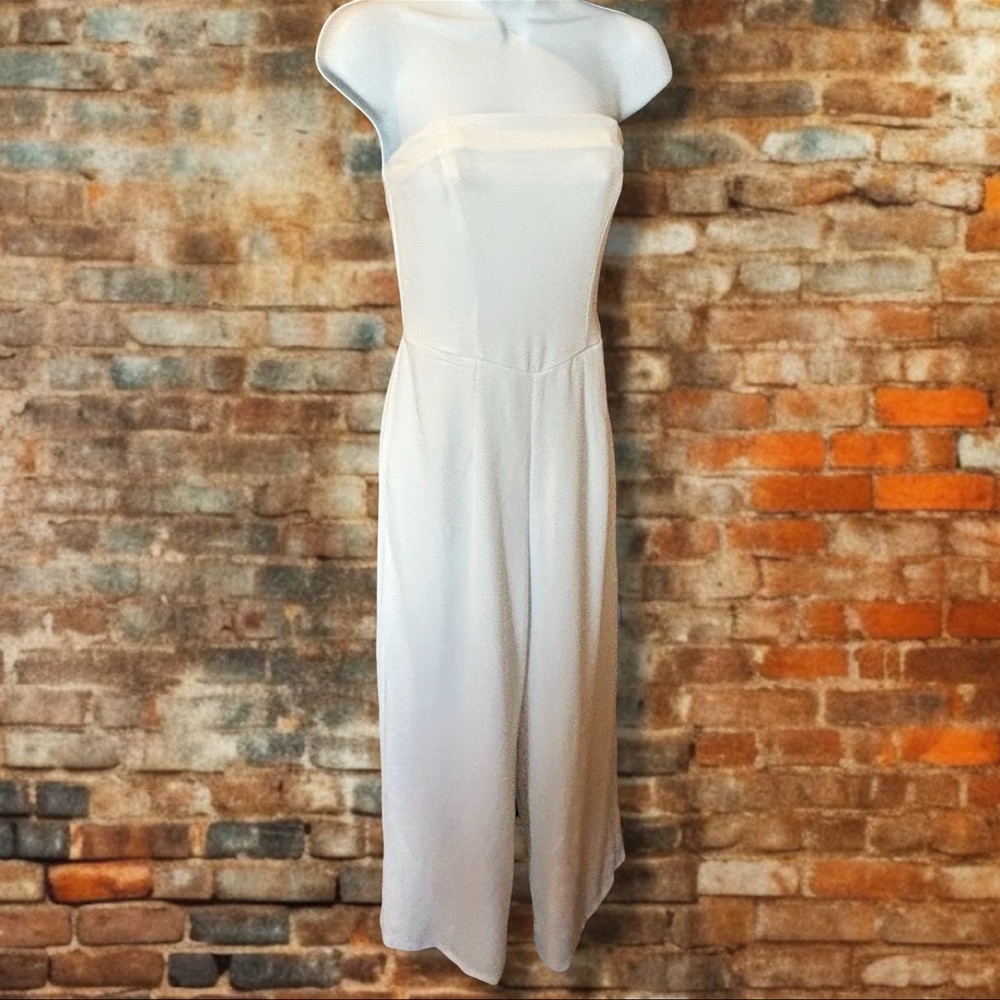 Wild Fable White Strapless Jumpsuit
